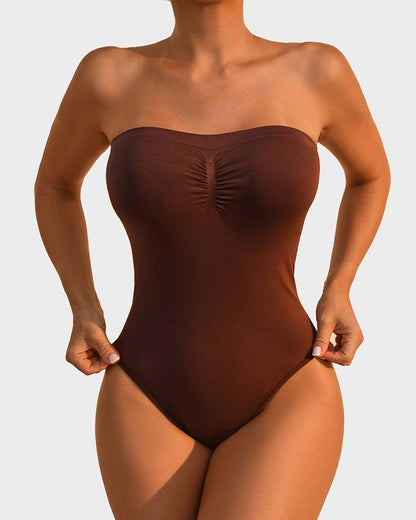 Strapless Everyday Tummy Control Sculpting Bodysuit — Stays Up All Night | Zarela