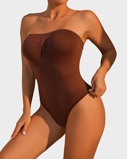 Strapless Everyday Tummy Control Sculpting Bodysuit — Stays Up All Night | Zarela
