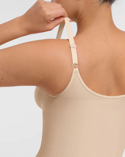 Seamless Covered Bust Jumpsuit Thong Bodysuit - Zarela