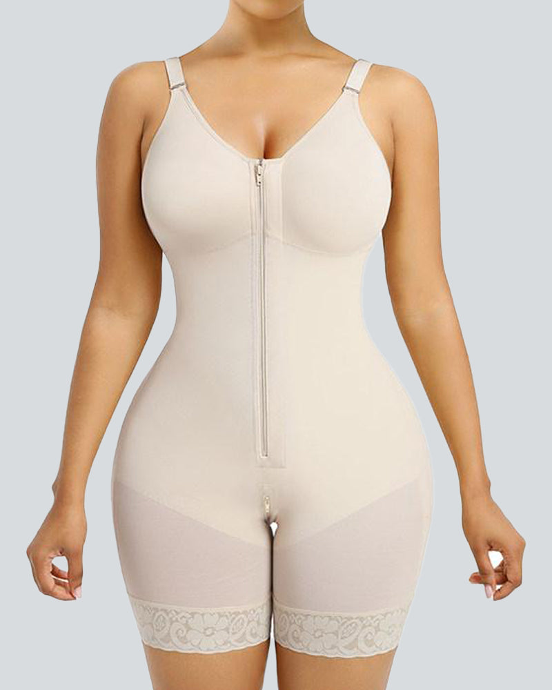 Tummy Control Butt Lifter Shaper with Zipper Crotch - Zarela