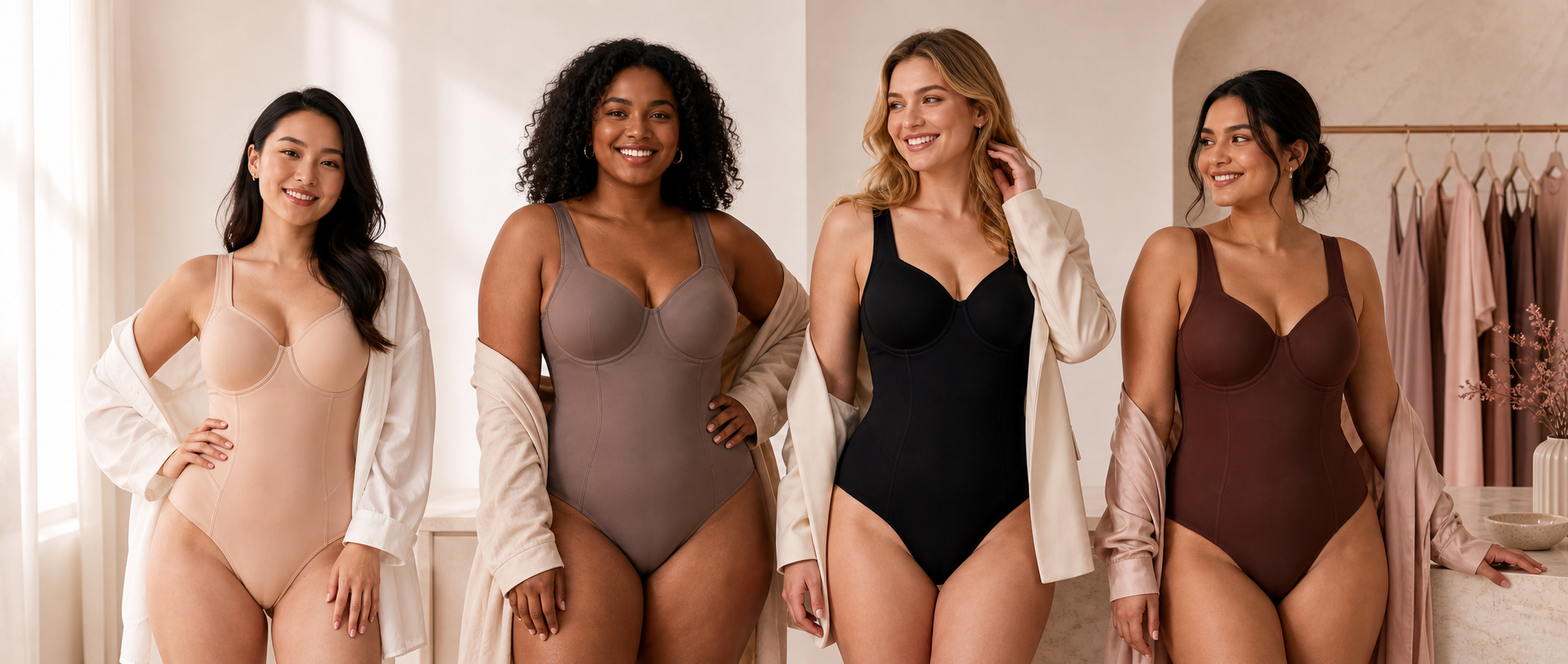 Zarela shapewear worn by diverse adult models